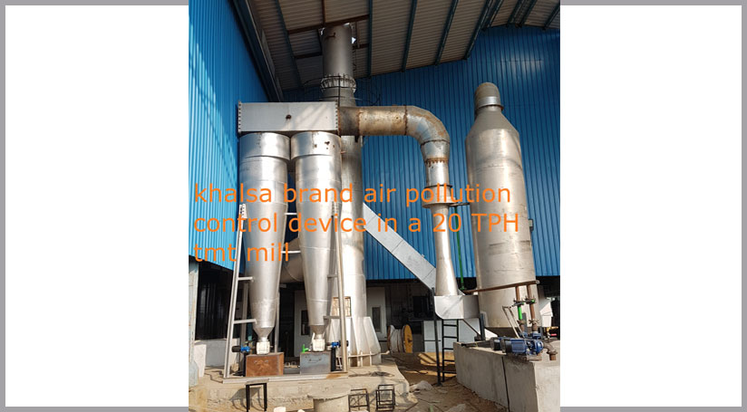 air pollution control device in a 20 TPH tmt mill plant